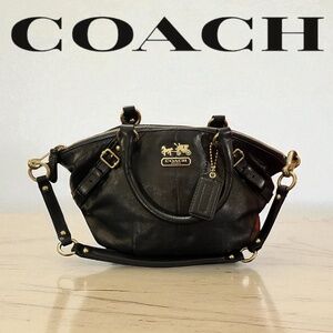 Coach Madison Sophia Satchel 15960 Black Leather Vintage Shoulder Bag